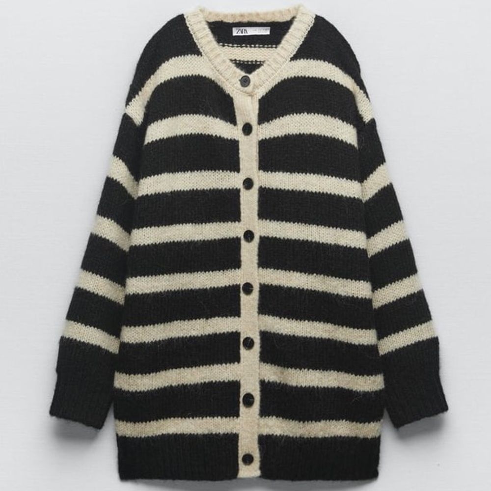 Zara Long Striped Cardigan New - Picture 5 of 11